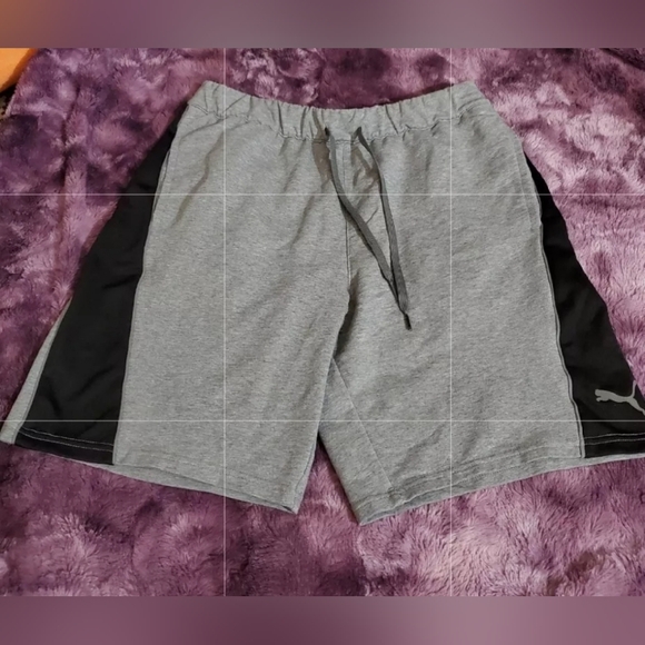 Puma Other - Mens Puma Shorts Size Medium Gray and Black Elastic Waist Basketball